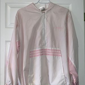 adidas light pink half zip